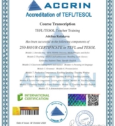 Сертификат TESOL & TEFL CERTIFICATE