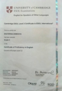 Certificate of Proficiency in English