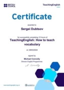 British Council, teaching pathways: How to teach vocabulary