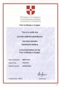 FCE (First Certificate in English)