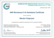 Montessori Certificate