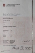 Сambridge English Level 2  Certificate in ESOL International (Advanced)*