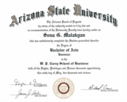 The Business Degree of Bachelor  of Arts in the W.P. Carey School of Business